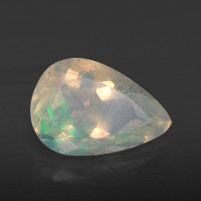 2,73 ctw natürlicher mehrfarbiger Opal, Birnenform, Transparent