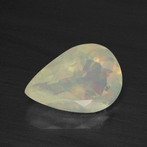 1,85 ctw natürlicher mehrfarbiger Opal, Birnenform, Transparent