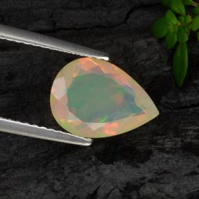 1,28 ctw natürlicher gelber Opal, Birnenform, Transparent
