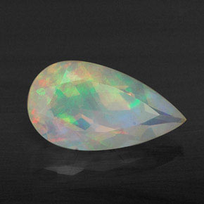 1,63 ctw natürlicher mehrfarbiger Opal, Birnenform, Transparent