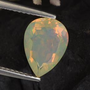 1,33 ctw natürlicher mehrfarbiger Opal, Birnenform, Transparent