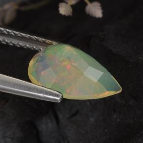 1,33 ctw natürlicher mehrfarbiger Opal, Birnenform, Transparent