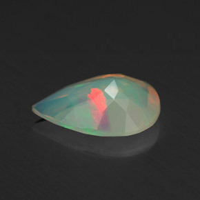 1,53 ctw natürlicher mehrfarbiger Opal, Birnenform, Transparent