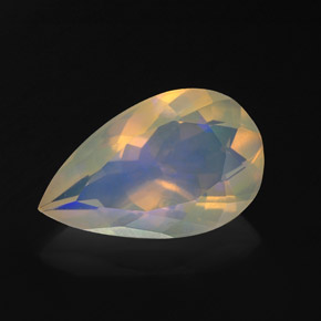 1,98 ctw natürlicher mehrfarbiger Opal, Birnenform, Transparent