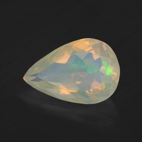 2,16 ctw natürlicher mehrfarbiger Opal, Birnenform, Transparent