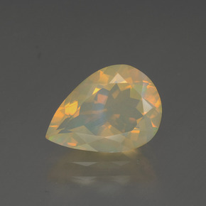 1,68 ctw natürlicher mehrfarbiger Opal, Birnenform, Transparent