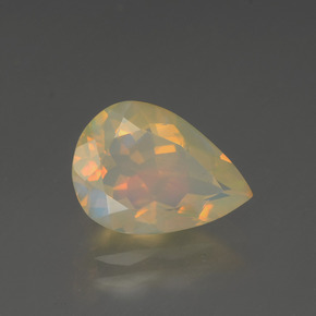 1,68 ctw natürlicher mehrfarbiger Opal, Birnenform, Transparent