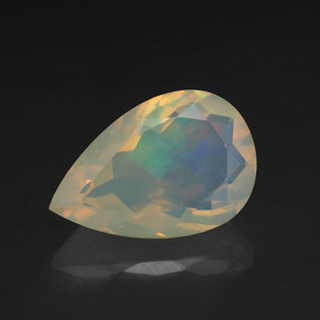 1,93 ctw natürlicher mehrfarbiger Opal, Birnenform, Transparent