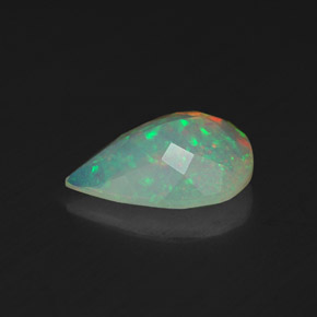 1,28 ctw natürlicher mehrfarbiger Opal, Birnenform, Transparent
