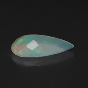 1,39 ctw natürlicher mehrfarbiger Opal, Birnenform, Transparent