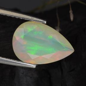 1,64 ctw natürlicher weißer Opal, Birnenform, Transparent