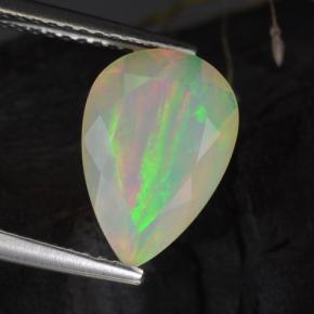 1,64 ctw natürlicher weißer Opal, Birnenform, Transparent