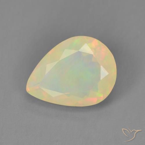 1.69ct Natürlicher Mehrfarbig Opal, Birnenform, Transparent