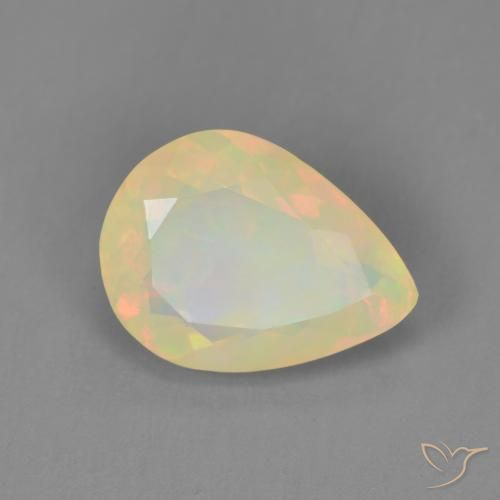 9,17 ctw natürlicher Mehrfarbig Opal, Birnenform, Transparent