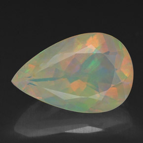 1,59 ctw natürlicher mehrfarbiger Opal, Transparent, Transparent / Lichtdurchlässig