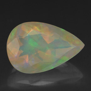 1,59 ctw natürlicher mehrfarbiger Opal, Transparent, Transparent / Lichtdurchlässig