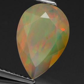 1,50 ctw natürlicher mehrfarbiger Opal, Transparent, Transparent / Lichtdurchlässig