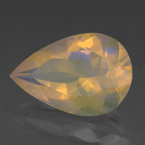 1,68 ctw natürlicher mehrfarbiger Opal, Birnenform, Transparent