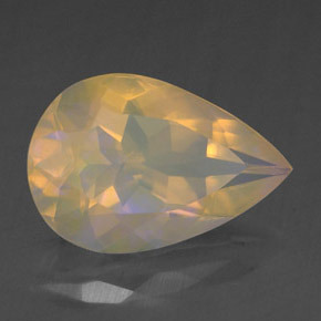 1,68 ctw natürlicher mehrfarbiger Opal, Birnenform, Transparent