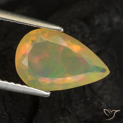 1.65ct Natürlicher Mehrfarbig Opal, Birnenform, Transparent