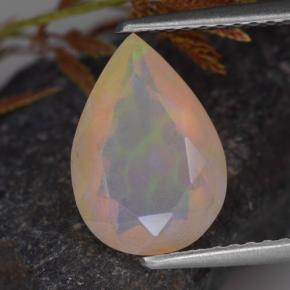 1,45 ctw natürlicher mehrfarbiger Opal, Birnenform, Transparent