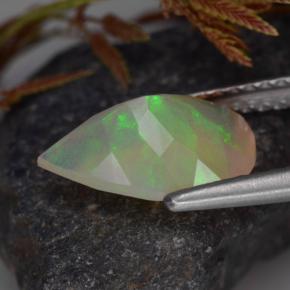 1,45 ctw natürlicher mehrfarbiger Opal, Birnenform, Transparent