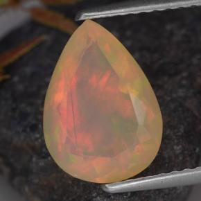 1,33 ctw natürlicher mehrfarbiger Opal, Birnenform, Transparent