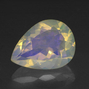 1,87 ctw natürlicher mehrfarbiger Opal, Birnenform, Transparent