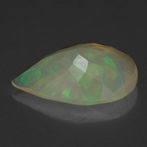 1,43 ctw natürlicher mehrfarbiger Opal, Birnenform, Transparent