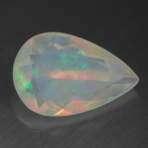 1,40 ctw natürlicher mehrfarbiger Opal, Birnenform, Transparent