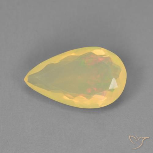 1.29ct Natürlicher Mehrfarbig Opal, Birnenform, Transparent