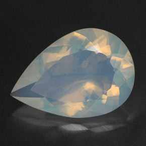 2,61 ctw natürlicher mehrfarbiger Opal, Birnenform, Transparent