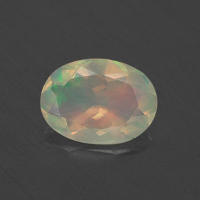 0,48 ctw natürlicher mehrfarbiger Opal, Transparent, Transparent / Lichtdurchlässig