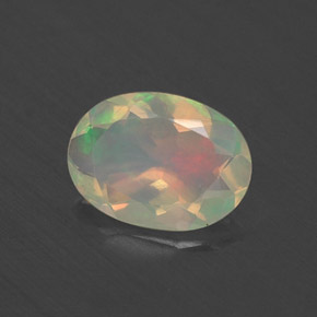 0,48 ctw natürlicher mehrfarbiger Opal, Transparent, Transparent / Lichtdurchlässig