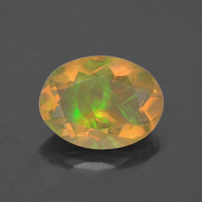 0,74 ctw natürlicher mehrfarbiger Opal, Transparent, Transparent / Lichtdurchlässig