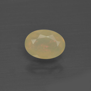 0,48 ctw natürlicher mehrfarbiger Opal, Oval Schliff, Lichtdurchlässig