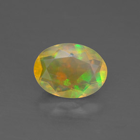 0,82 ctw natürlicher mehrfarbiger Opal, Transparent, Transparent / Lichtdurchlässig