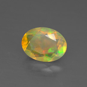 0,82 ctw natürlicher mehrfarbiger Opal, Transparent, Transparent / Lichtdurchlässig