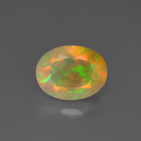 0,81 ctw natürlicher mehrfarbiger Opal, Transparent, Transparent / Lichtdurchlässig