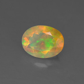 0,81 ctw natürlicher mehrfarbiger Opal, Transparent, Transparent / Lichtdurchlässig