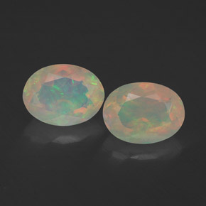  ct natürliche mehrfarbiger Opal-Edelsteine, Transparent, Transparent / Lichtdurchlässig