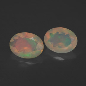 ct natürliche mehrfarbiger Opal-Edelsteine, Transparent, Transparent / Lichtdurchlässig