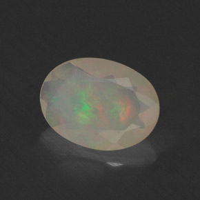 0,51 ctw natürlicher mehrfarbiger Opal, Transparent, Transparent / Lichtdurchlässig