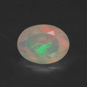 0,64 ctw natürlicher mehrfarbiger Opal, Transparent, Transparent / Lichtdurchlässig