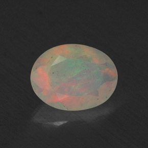 0,64 ctw natürlicher mehrfarbiger Opal, Transparent, Transparent / Lichtdurchlässig