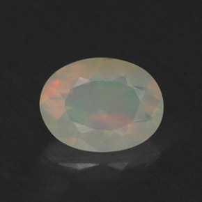 0,64 ctw natürlicher mehrfarbiger Opal, Transparent, Transparent / Lichtdurchlässig