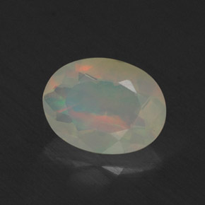 0,64 ctw natürlicher mehrfarbiger Opal, Transparent, Transparent / Lichtdurchlässig