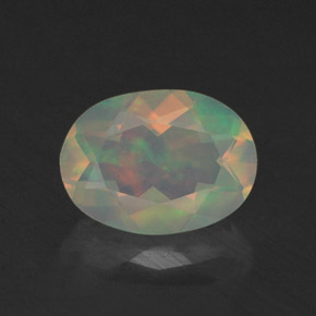 0,76 ctw natürlicher mehrfarbiger Opal, Transparent, Transparent / Lichtdurchlässig