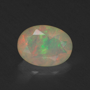 0,66 ctw natürlicher mehrfarbiger Opal, Transparent, Transparent / Lichtdurchlässig