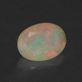 0,66 ctw natürlicher mehrfarbiger Opal, Transparent, Transparent / Lichtdurchlässig